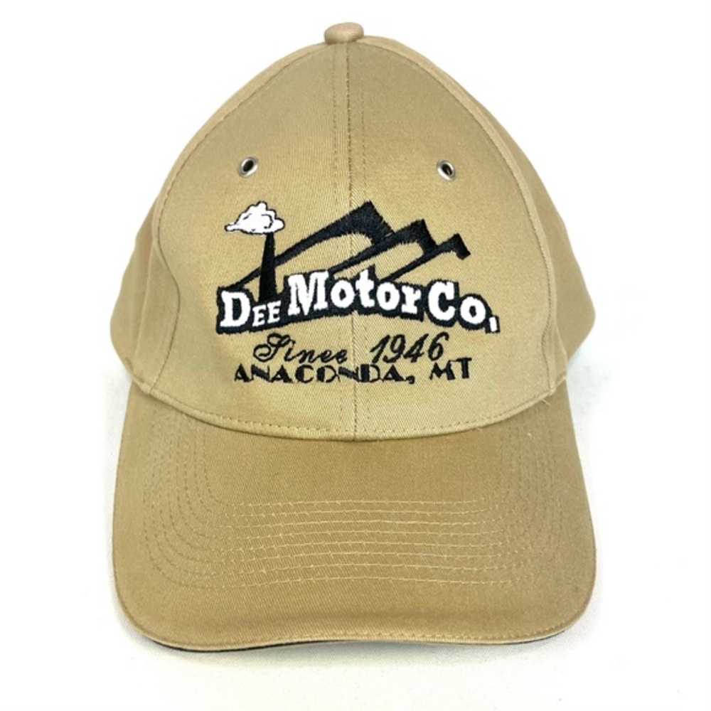 Vintage Dee Motor Co‎ Anaconda MT Beige Strapback Hat Cap